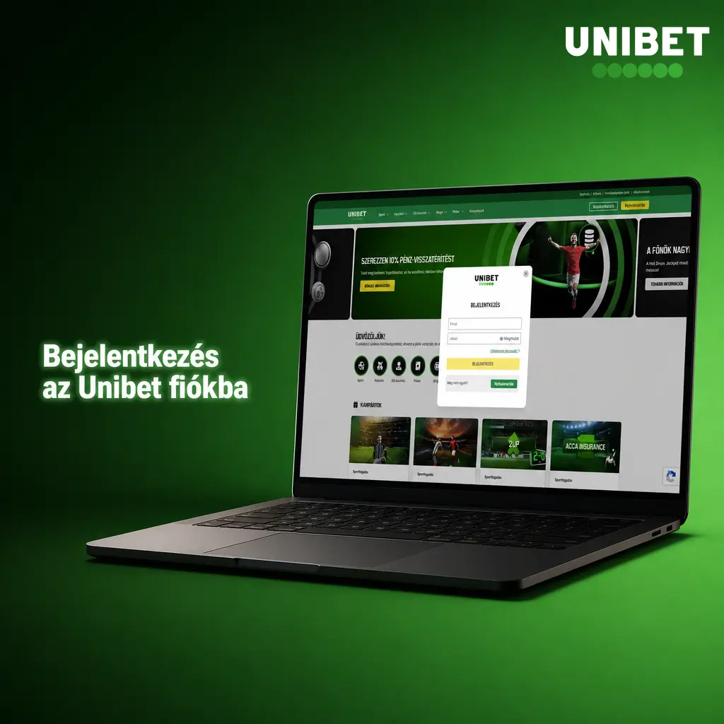 Unibet fiók bejelentkezési oldal e-mail, jelszó és biztonsági ellenőrzés mezőkkel
