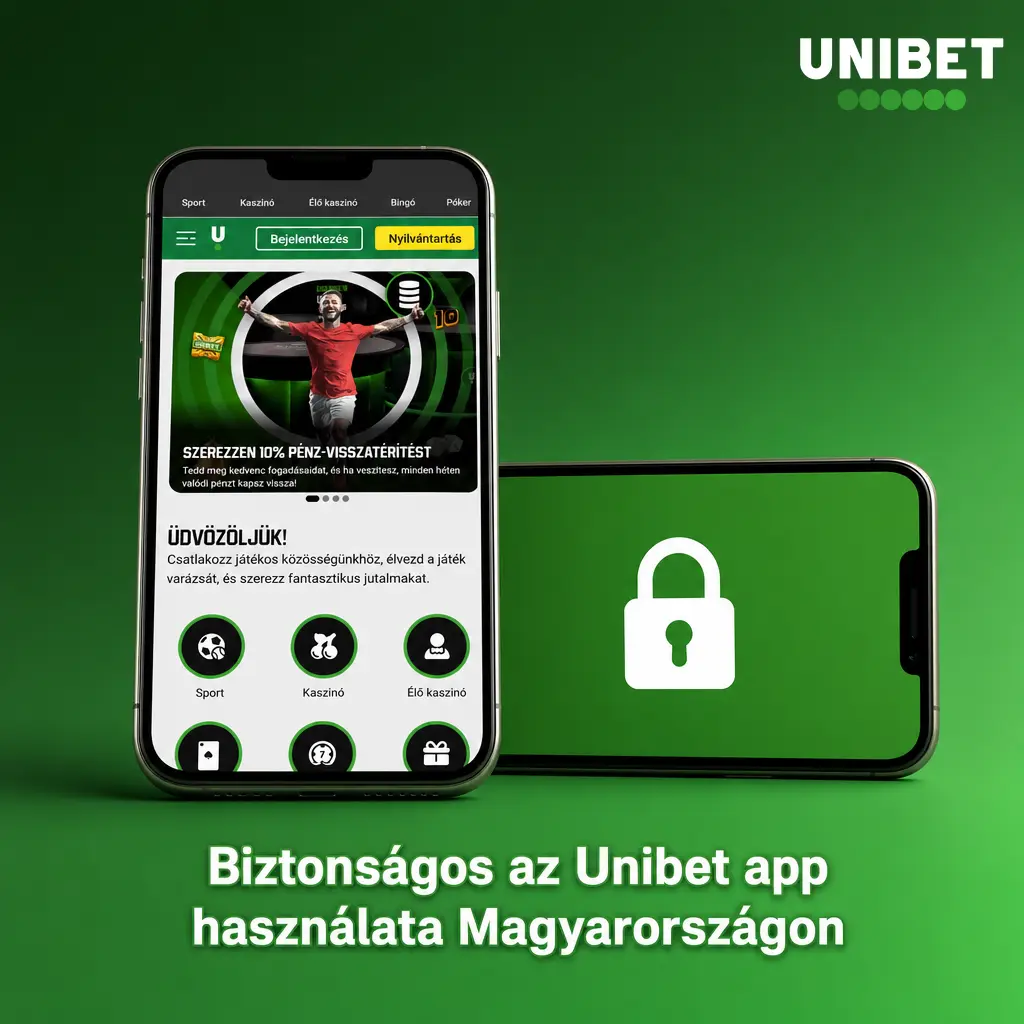 Unibet app biztonságos használata Magyarországon HTTPS titkosítással és adatvédelemmel 18 év felett