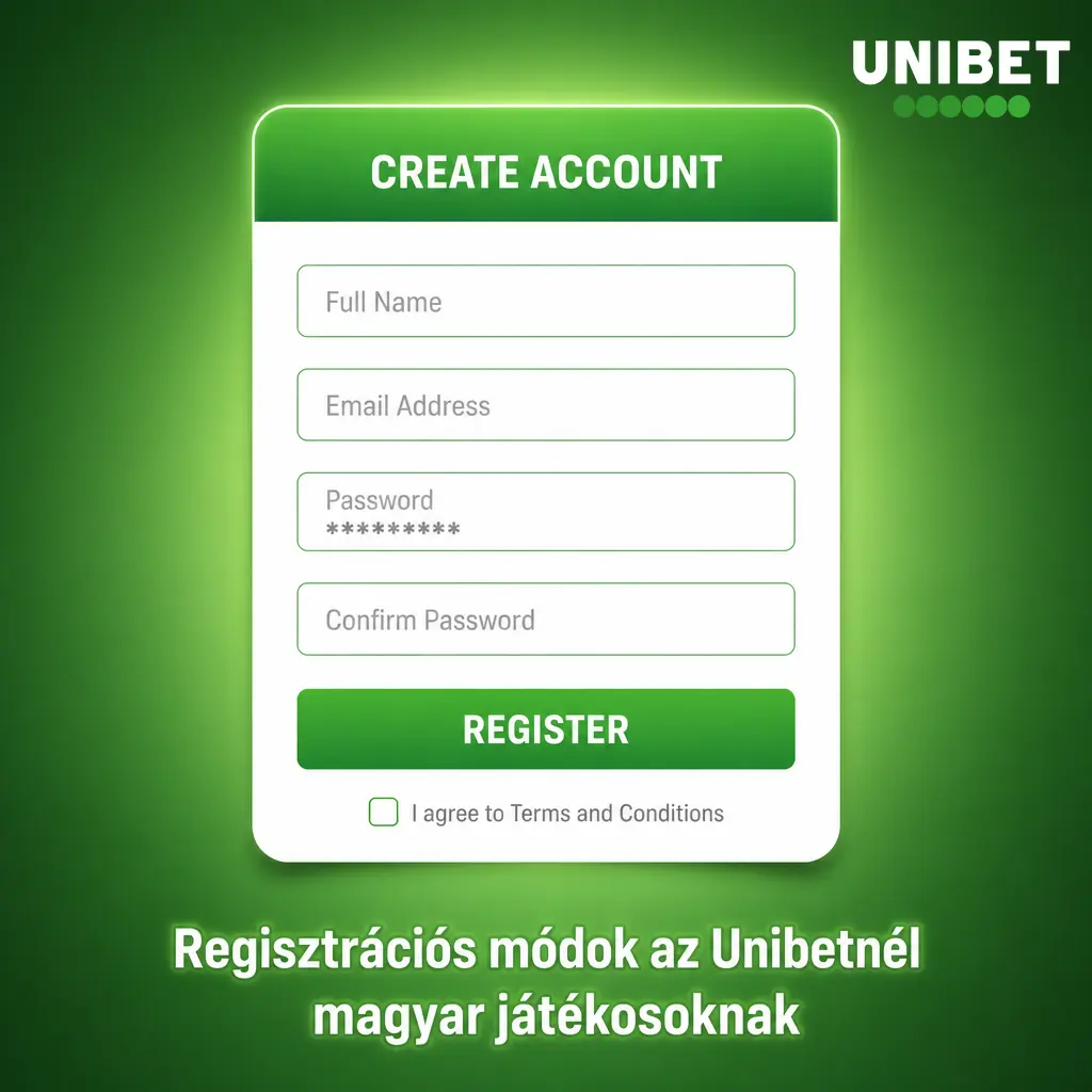 Unibet regisztráció magyar játékosoknak HUF pénznemmel, e-maillel, telefonszámmal és mobilalkalmazással