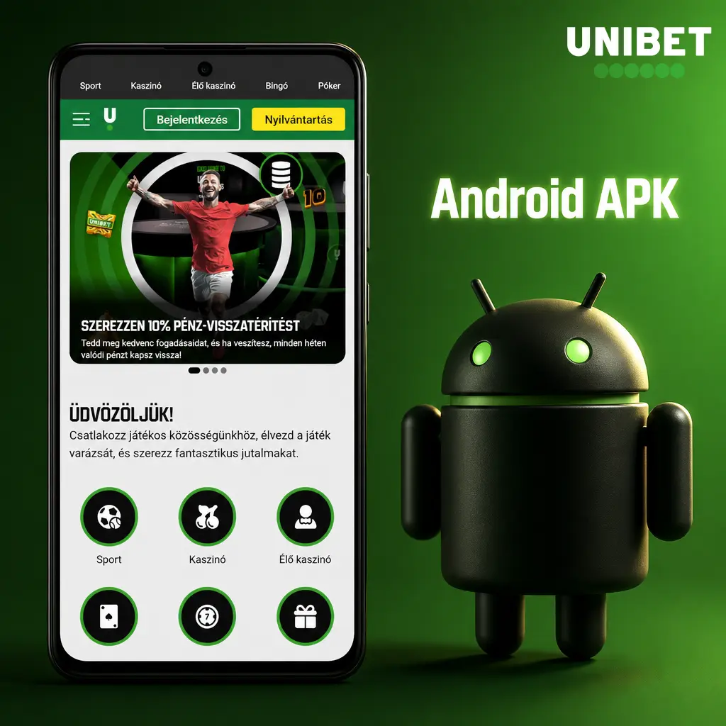 Unibet Android APK letöltés biztonságos telepítőfájllal és letöltési gombbal