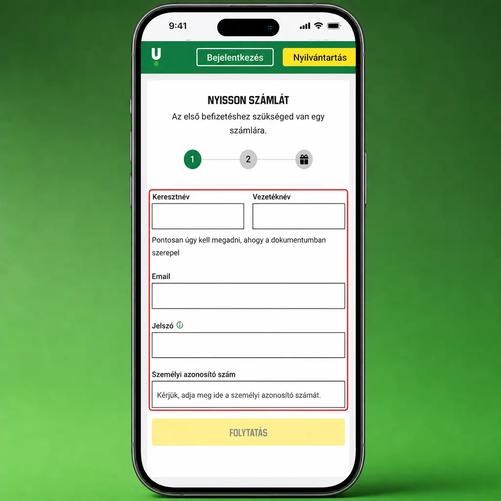 Fióknyitás 5 lépésben: regisztráció e-mail címmel, telefonszámmal, magyar lakcímmel és aktiválással