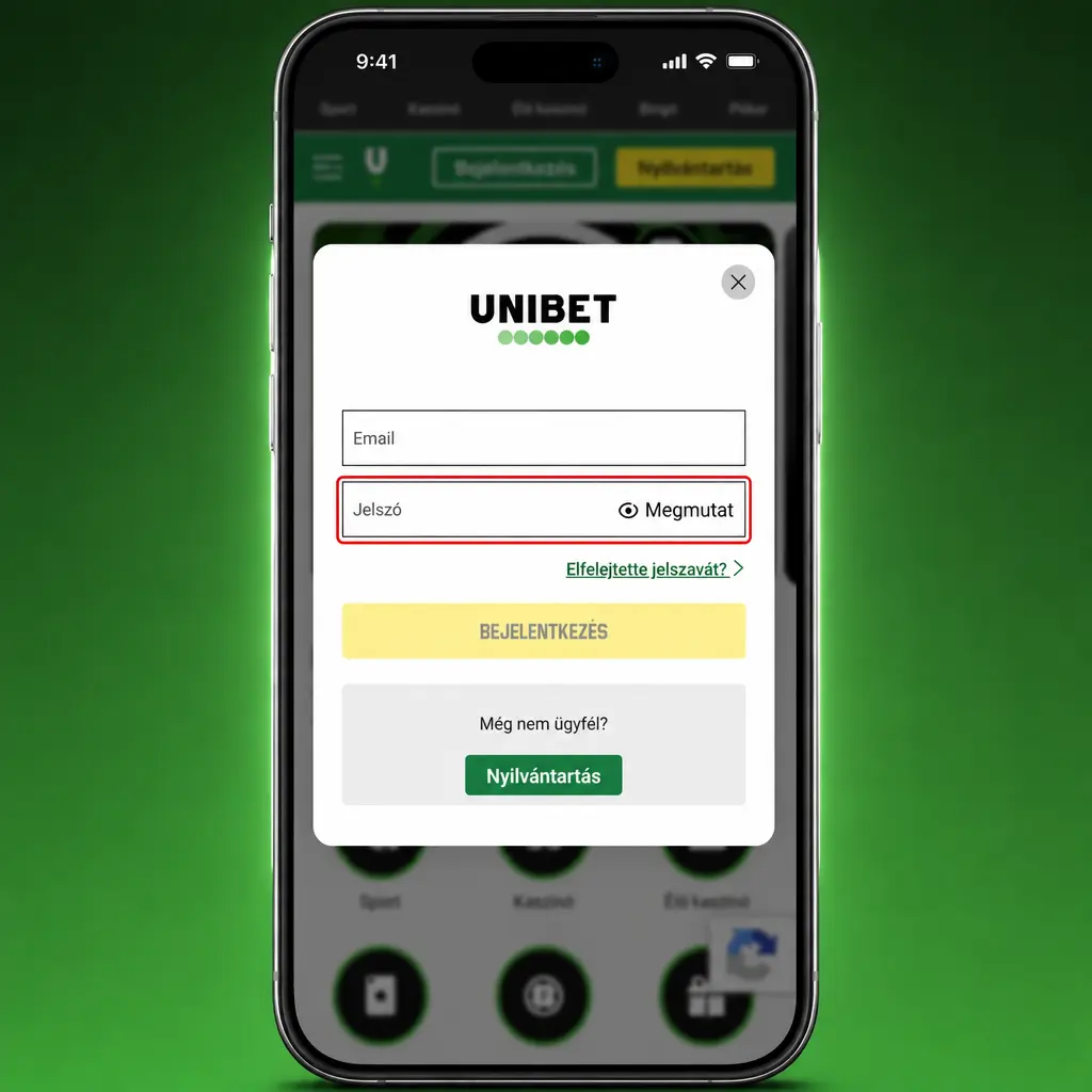 Unibet fiók belépés 4 lépésben e-mail címmel vagy felhasználónévvel, ellenőrzés után számlaelérés