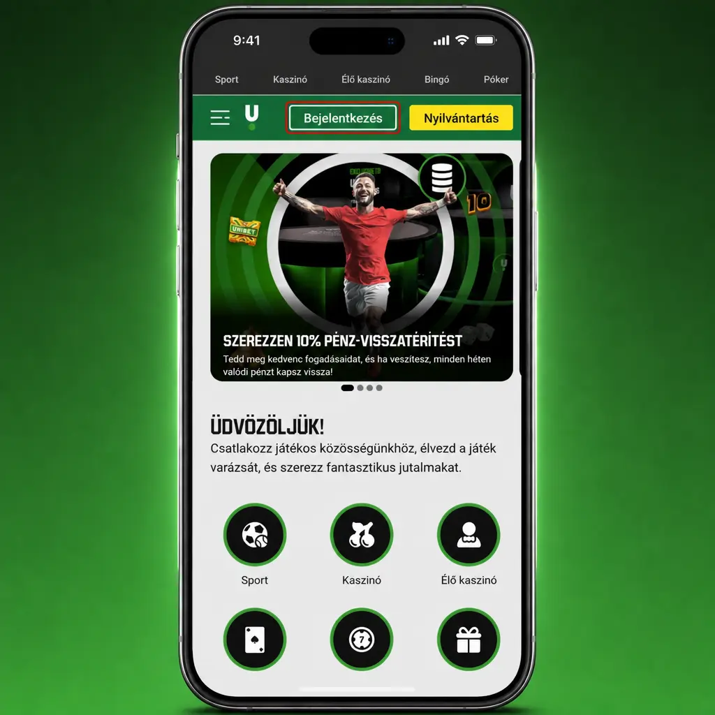 Unibet fiók belépési útmutató négy lépésben, e-mail vagy felhasználónév megadásával