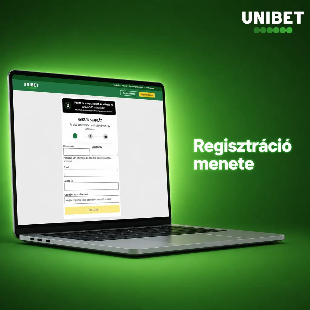 Regisztráció menete személyes adatokkal, elérhetőséggel, bejelentkezéssel és KYC ellenőrzéssel